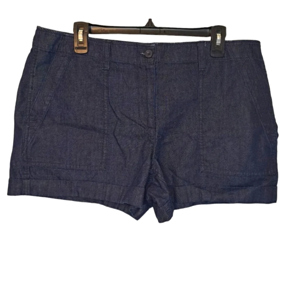 NEW Loft Dark Wash Shorts Size 12